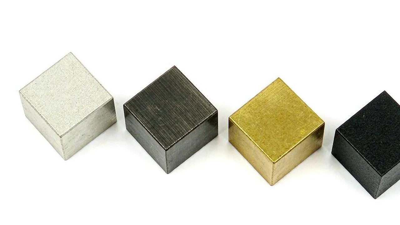 Metal and plastic material samples